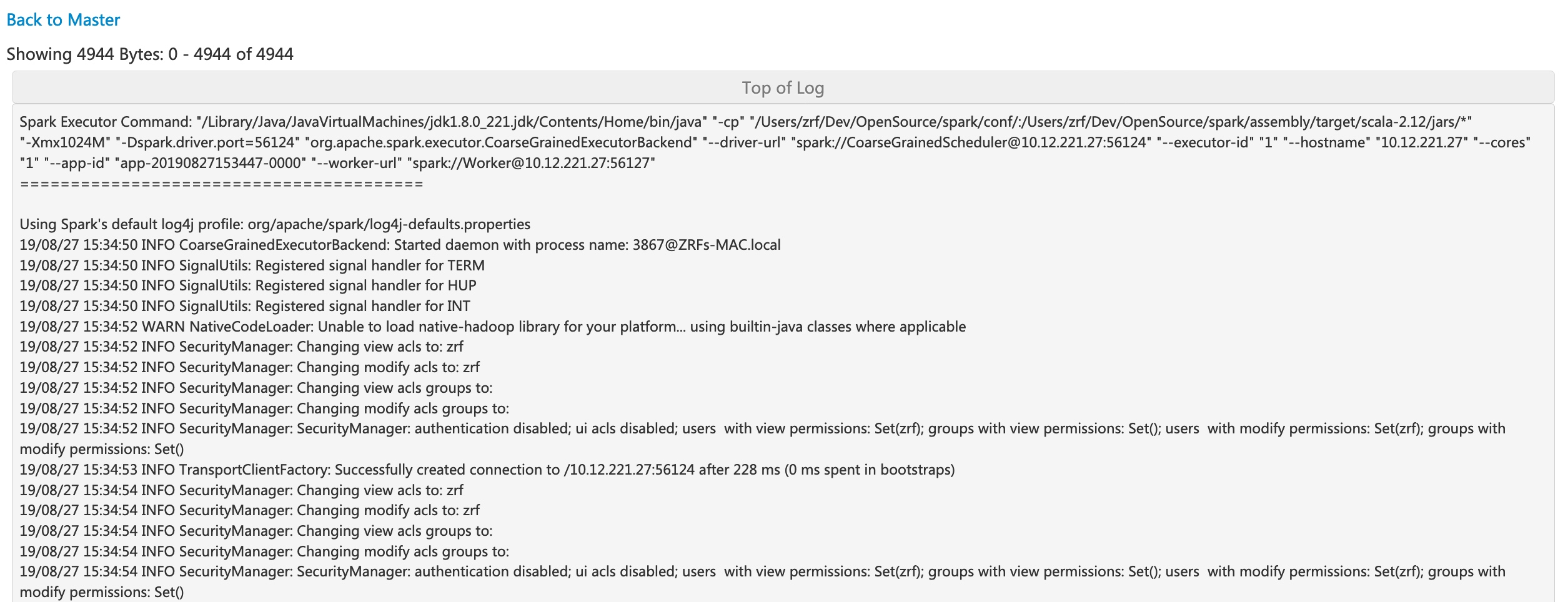 Stderr Log Stderr Log